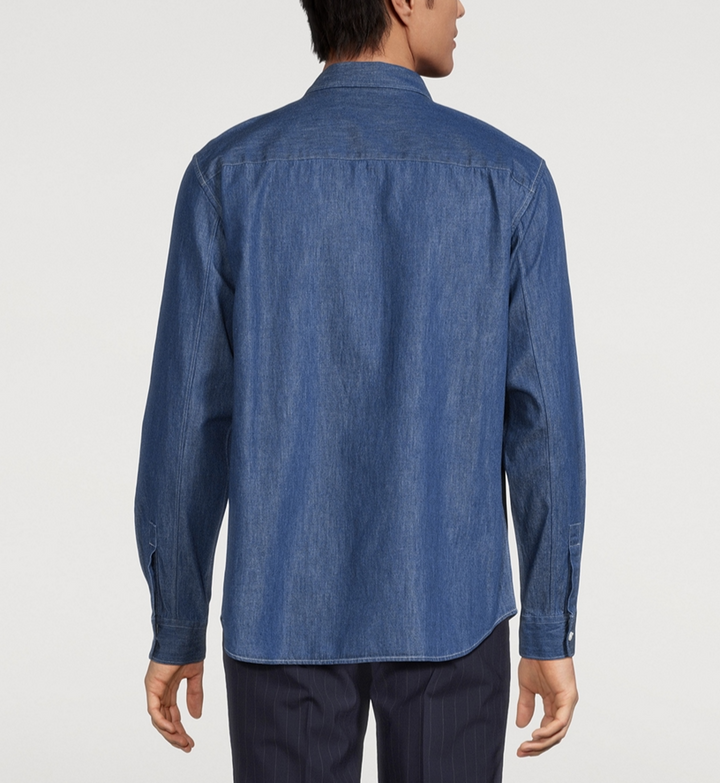Theory Noll Denim Button Front Shirt MSRP $265