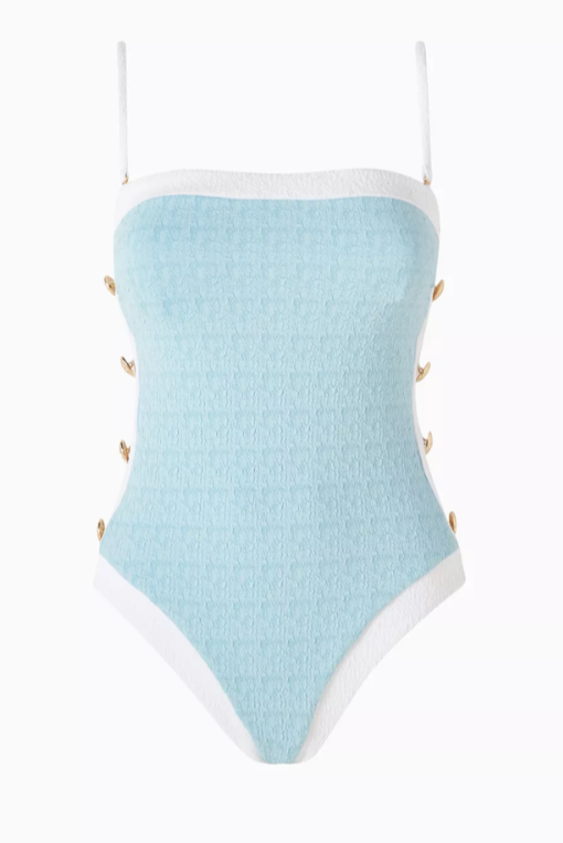 L'AGENCE Tory Bandeau One Piece Swimsuit MSRP $335
