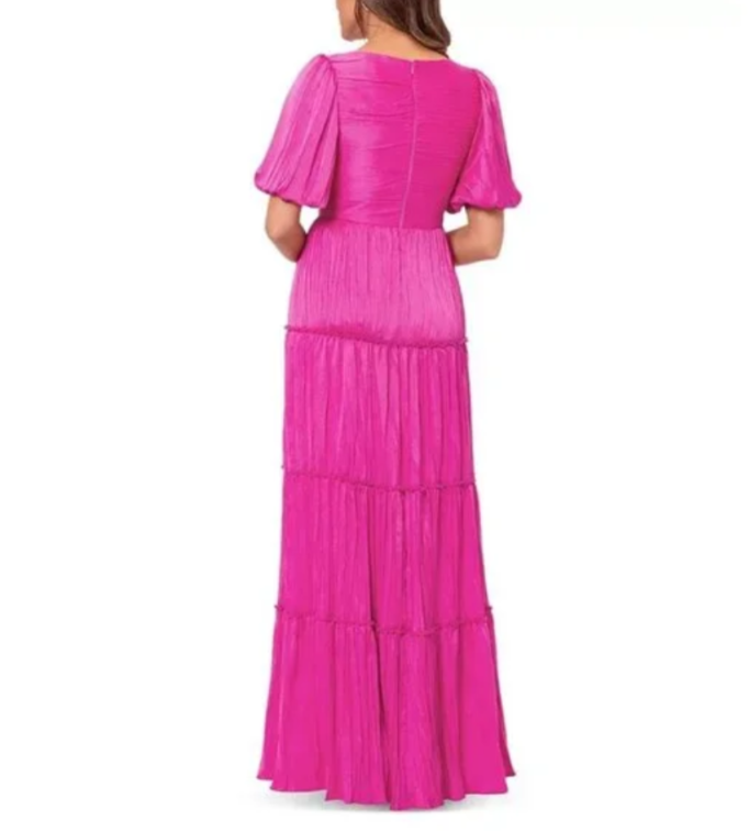 AQUA Pleated Cutout A Line Dress MSRP $308