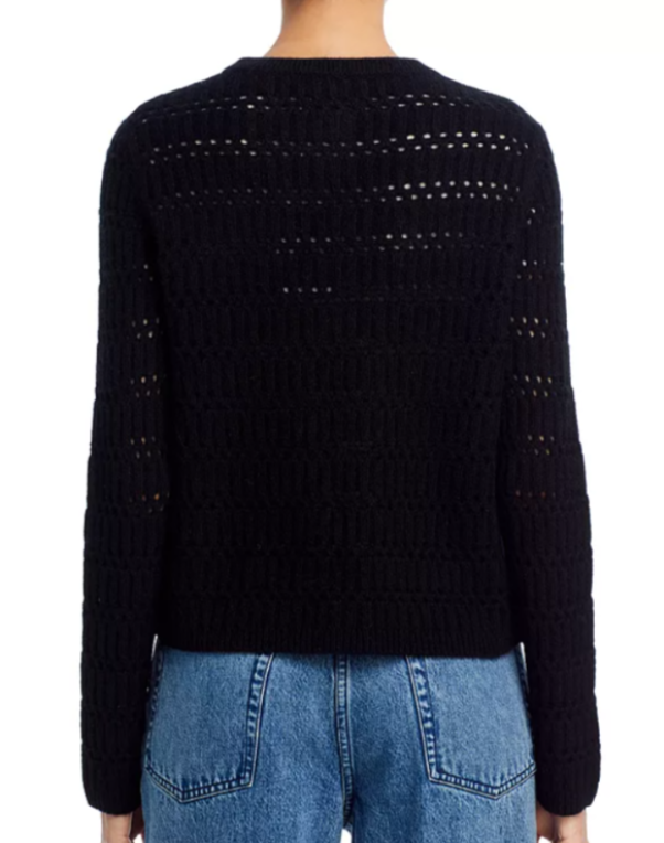 C  Cashmere Crochet Cardigan MSRP $198