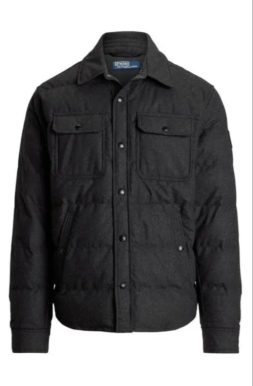 POLO Ralph Lauren Quilted Down Shirt Jacket MSRP $498