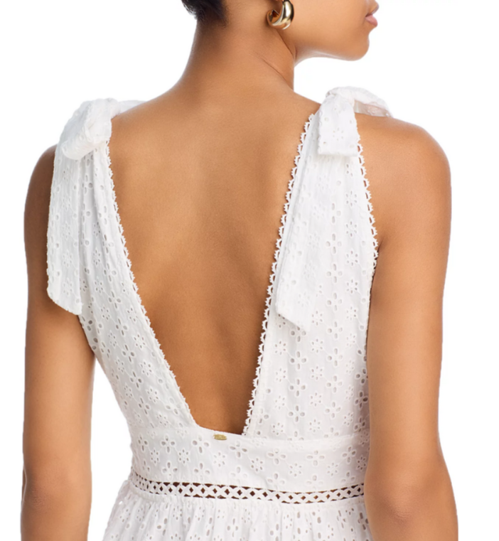 Poupette St. Barth Cara Eyelet Mini Dress MSRP $310