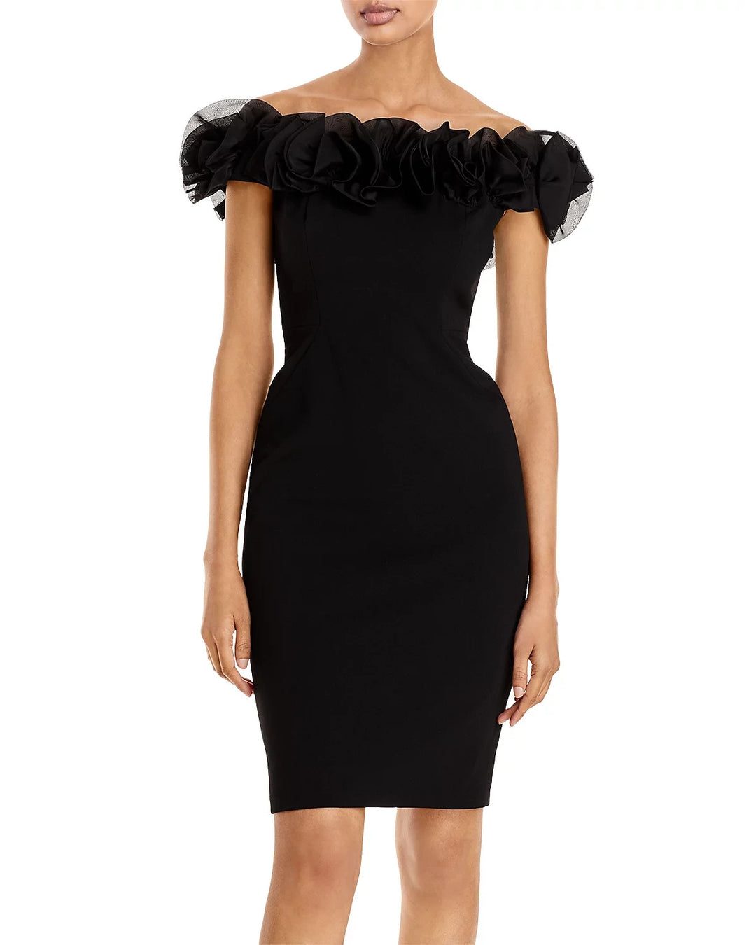 Aidan Mattox Ruffled Off-the-Shoulder Dress MSRP $265