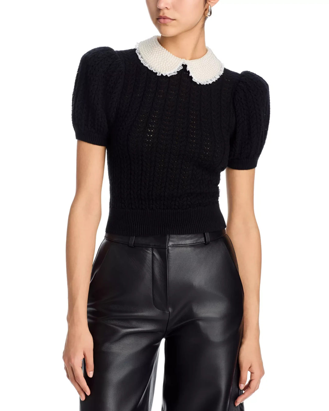 Alice and Olivia Chase Puff Sleeve Sweater MSRP $495