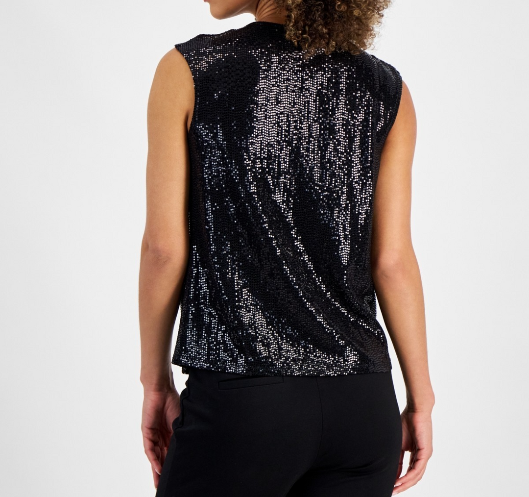 Kasper Women's Mirror-Dot  Sleeveless Top MSRP $59