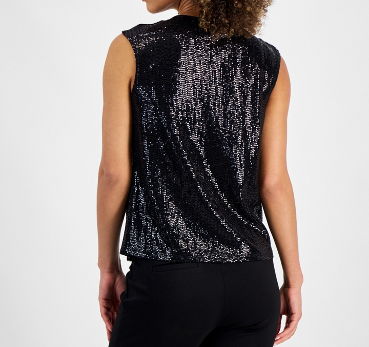 Kasper Women's Mirror-Dot  Sleeveless Top MSRP $59
