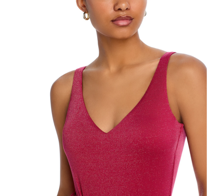 AQUA Plunge One Piece Swimsuit MSRP $108
