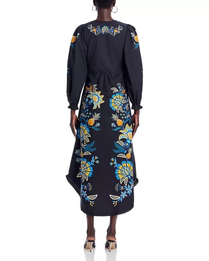 FARM Rio Stitched Garden Midi Dress MSRP $290 Size S