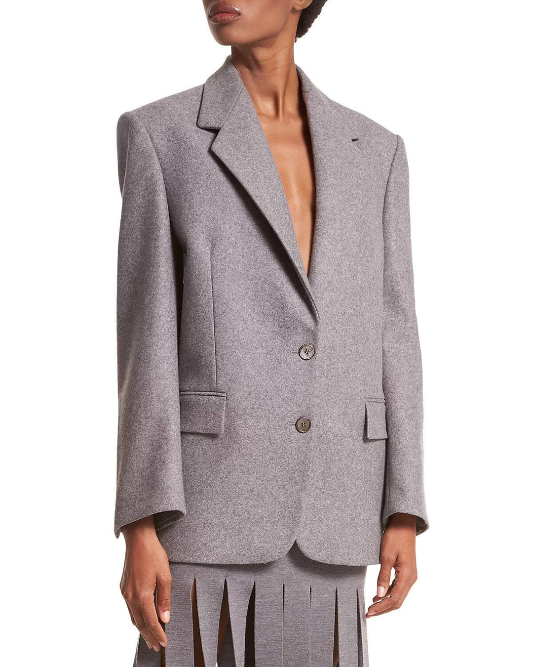 Michael Kors Collection Mattie Flannel Blazer 6D 2129