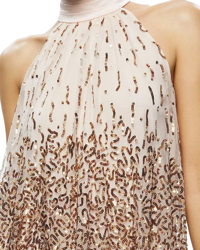 Alice and Olivia Zenon Embellished Mini Dress MSRP $1195