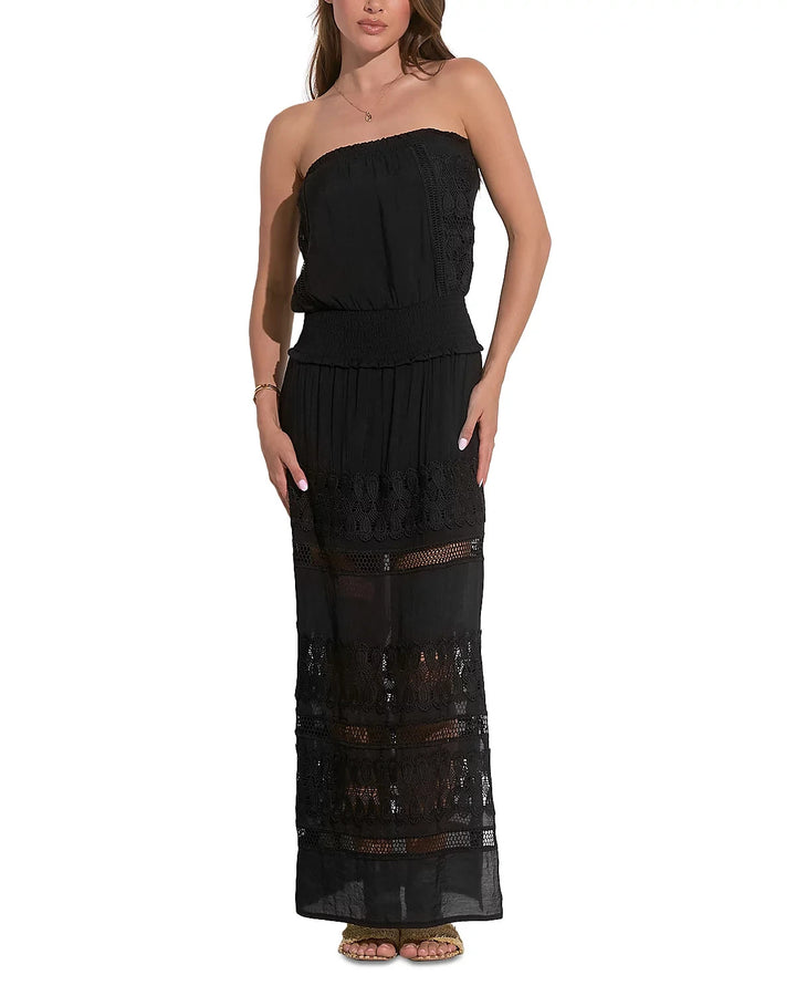 Elan Strapless Crochet Maxi Dress MSRP $89