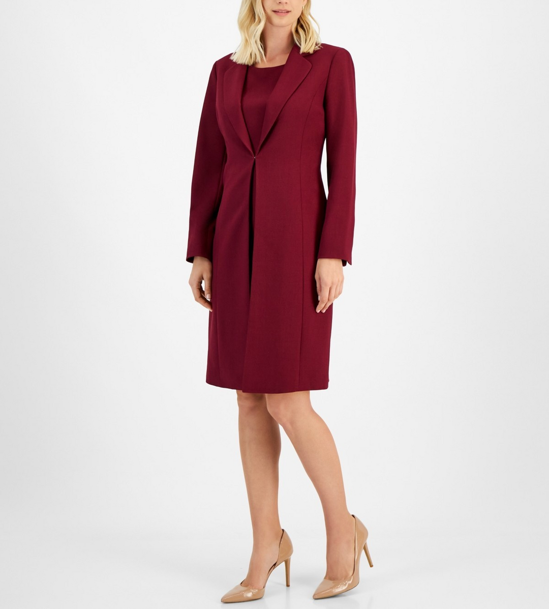 Le Suit Topper Jacket & Sheath Dress Suit MSRP $300