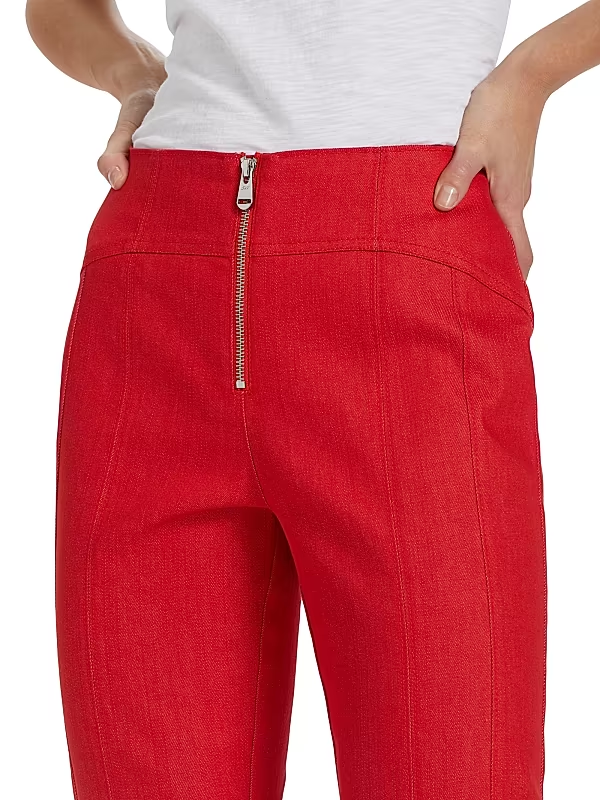 Cinq à Sept Women's Loren Front-Zip Crop Pants MSRP $265