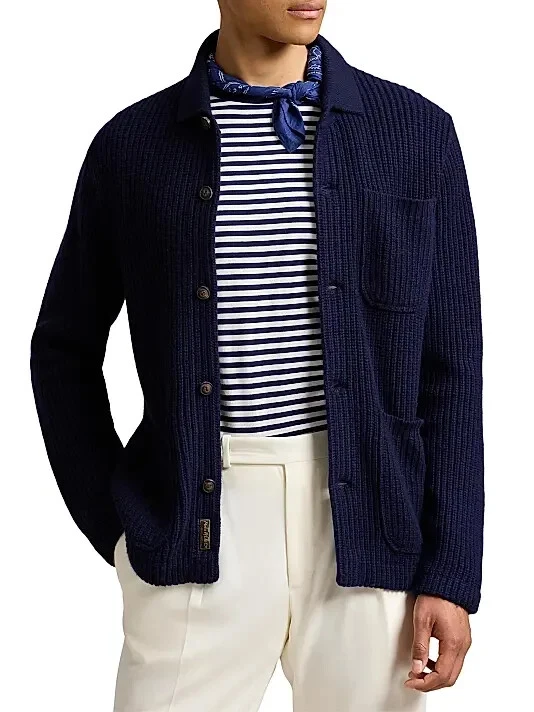 Polo Ralph Lauren Cotton-Wool Cardigan MSRP $325