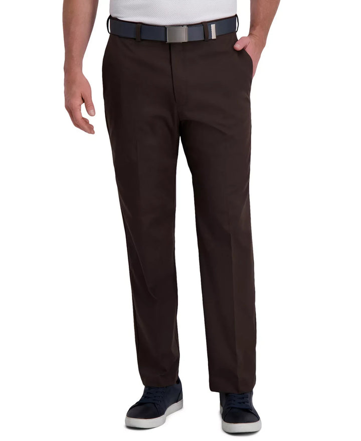 Haggar Cool Right Performance Flex Classic Fit Flat Front Pant MSRP $70