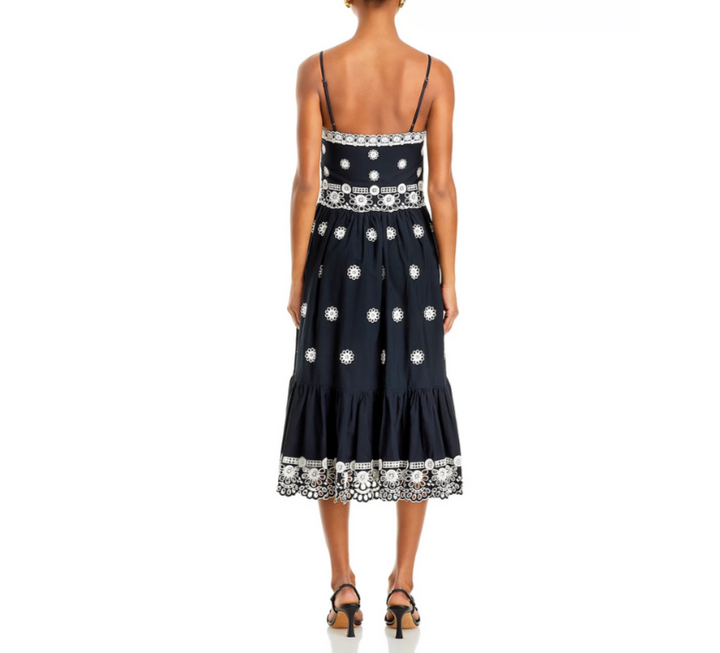 Sea Elysse Embroidered Midi Dress MSRP $395