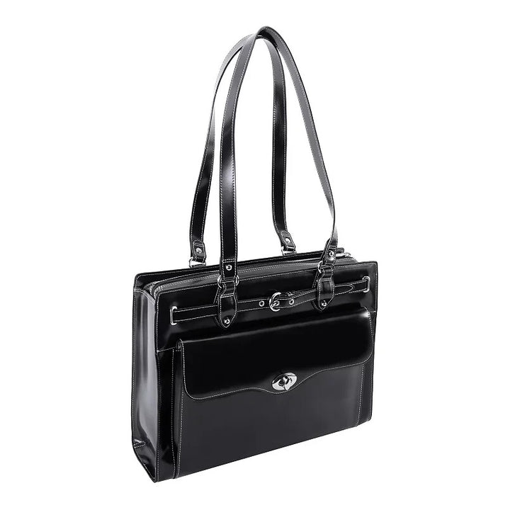 McKlein USA Joliet Black Leather Tote MSRP $440