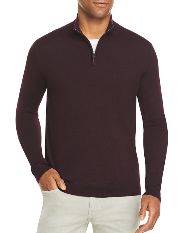 The Men Store Quarter-Zip Merino Wool Sweater MSRP $98