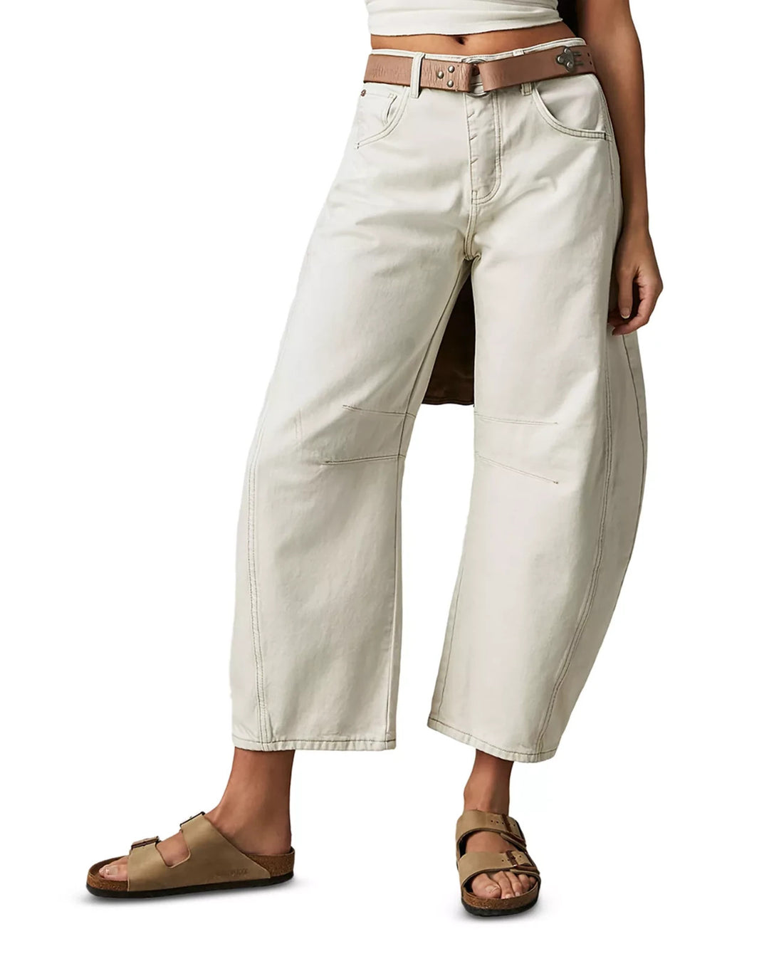 Free People We The Free Good Luck Mid Rise Barrel Jeans MSRP $98