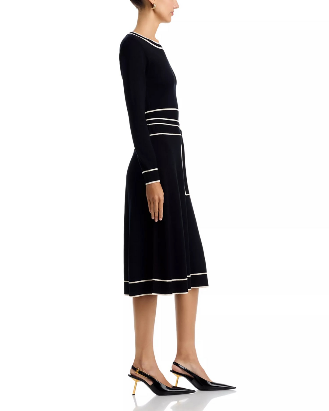 T Tahari Crewneck Belted Dress MSRP $118