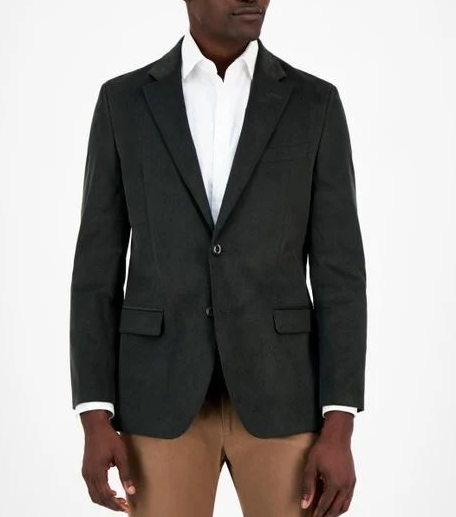 Nautica Men's Modern-Fit Solid Stretch Corduroy Elbow Patch Sport Coat MSRP $295