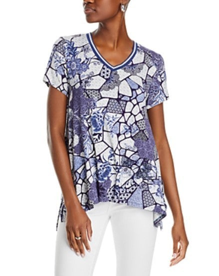 Johnny Was The Janie Favorite Printed Tee MSRP $78