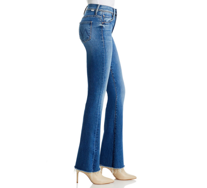 MOTHER The Cruiser Sneak Fray High Rise Jeans MSRP $248