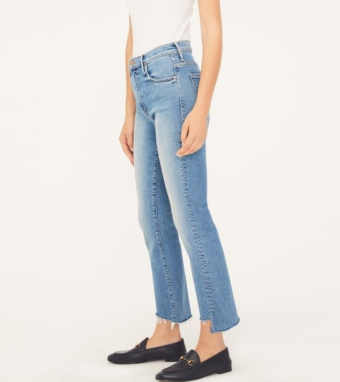 Mother The Insider Crop Step Fray Jeans MSRP $238