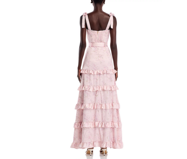 V. Chapman Lisianthus Sleeveless Ruffled Corset Gown MSRP $495