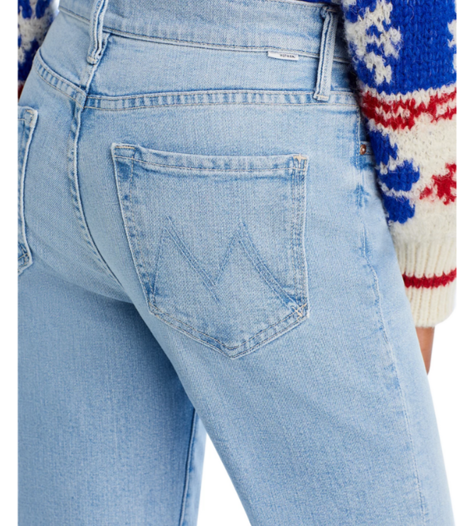 MOTHER The Kick It High Rise Frayed Ankle Jeans MSRP $238