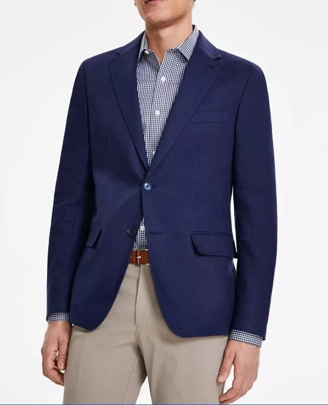 Tommy Hilfiger Men's Modern-Fit Linen Sport Coat MSRP $295