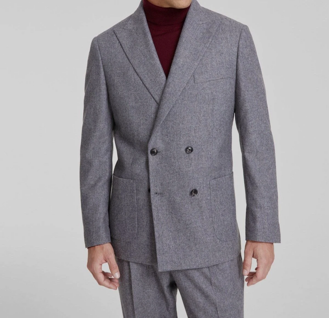 Tommy Hilfiger Men's Relaxed Modern-Fit Wool Tweed Suit Jacket MSRP $450