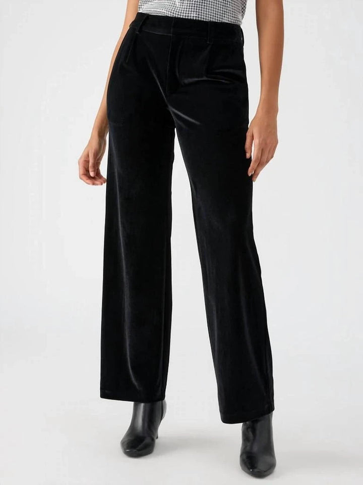 Sanctuary Faye Velvet Pleated Wide Leg Pants MSRP $99