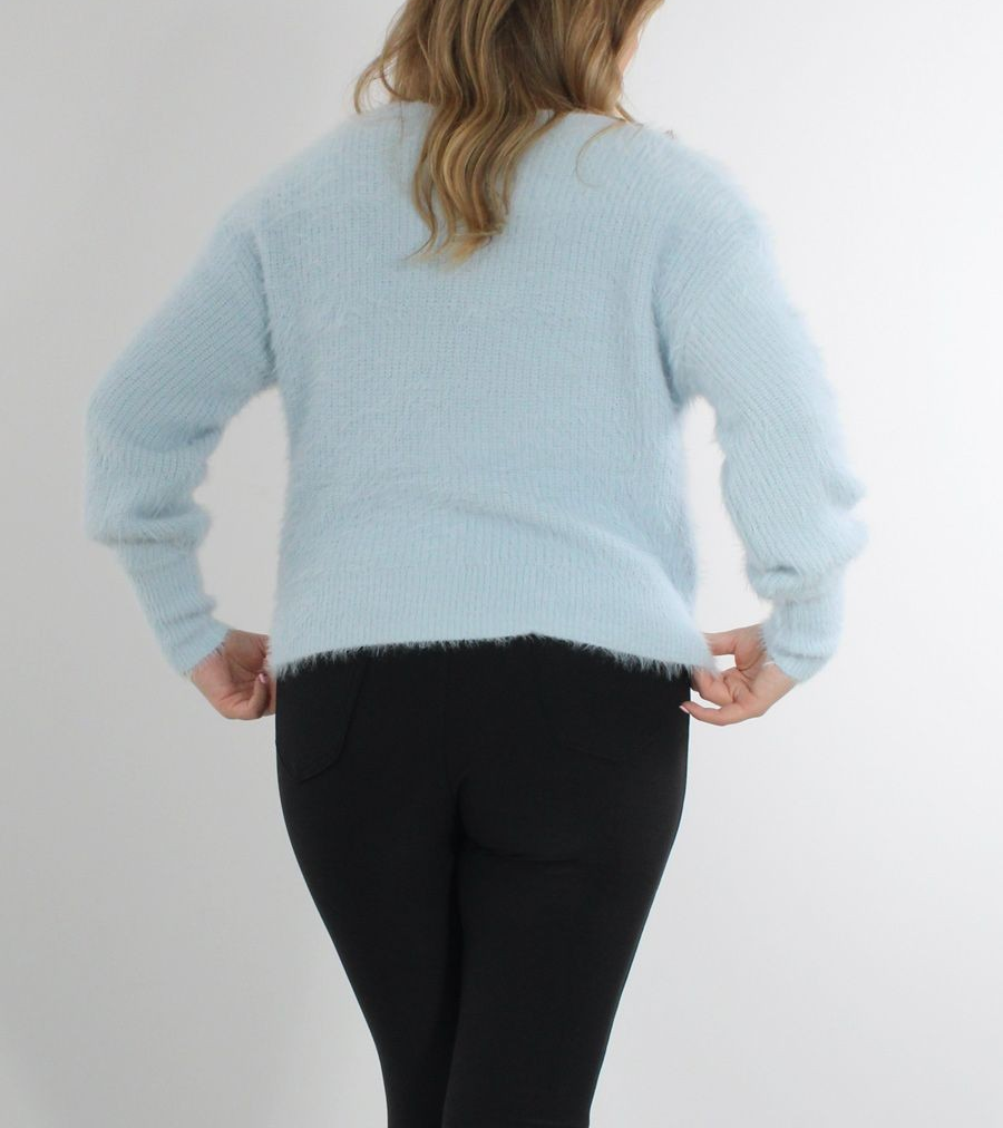 GUESS Keyla Fuzzy Cardigan MSRP $108