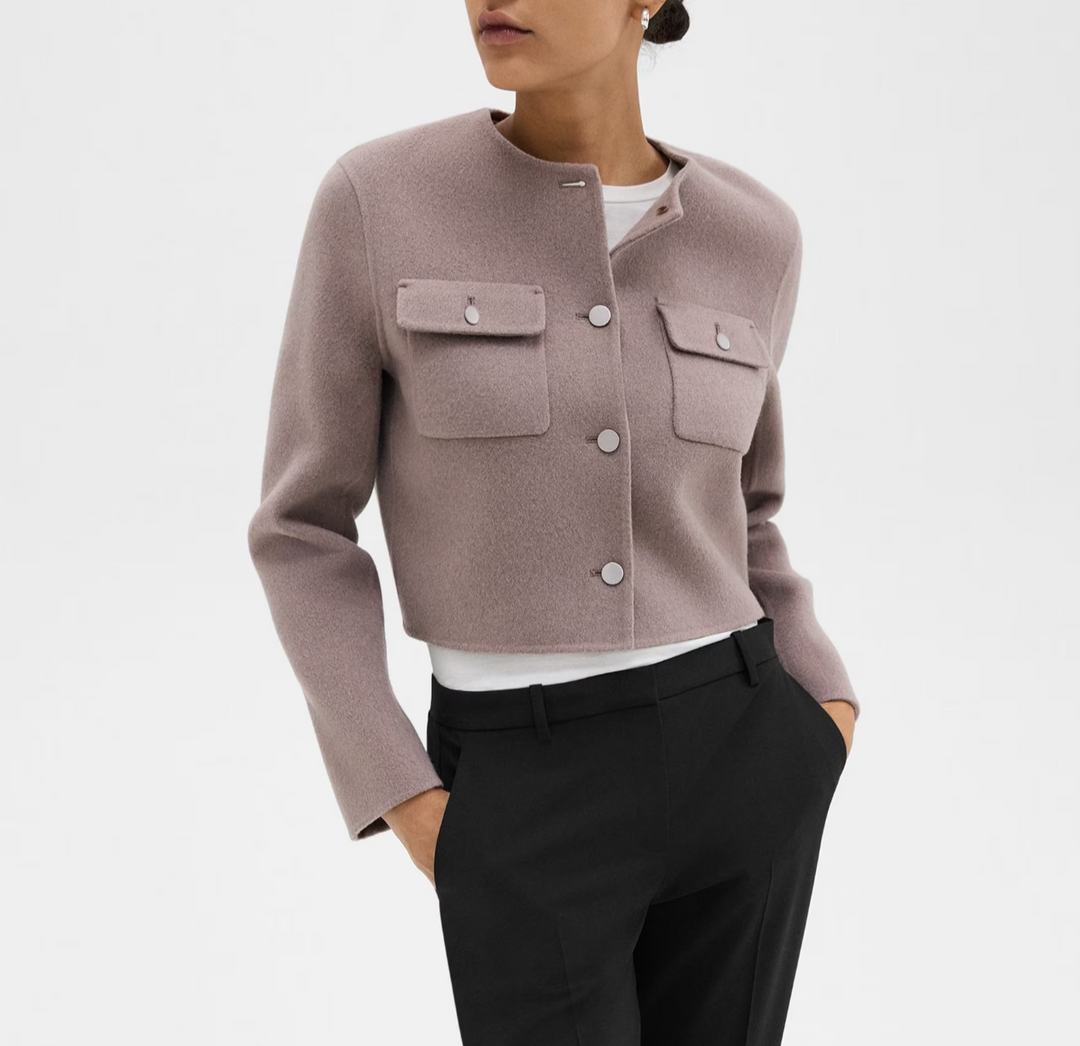 Theory Cardigan Jacket in Double-Face Wool-Cashmere MSRP $595