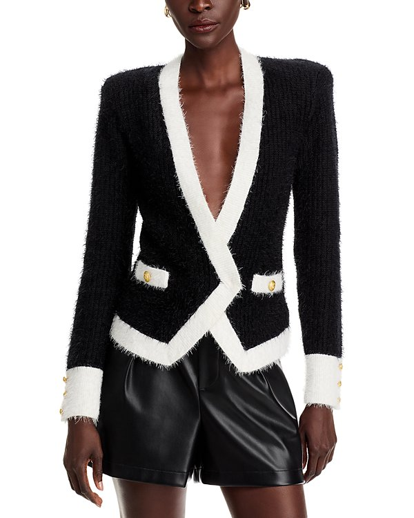 L'Agence Georgia Contrast Cardigan Blazer MSRP $475