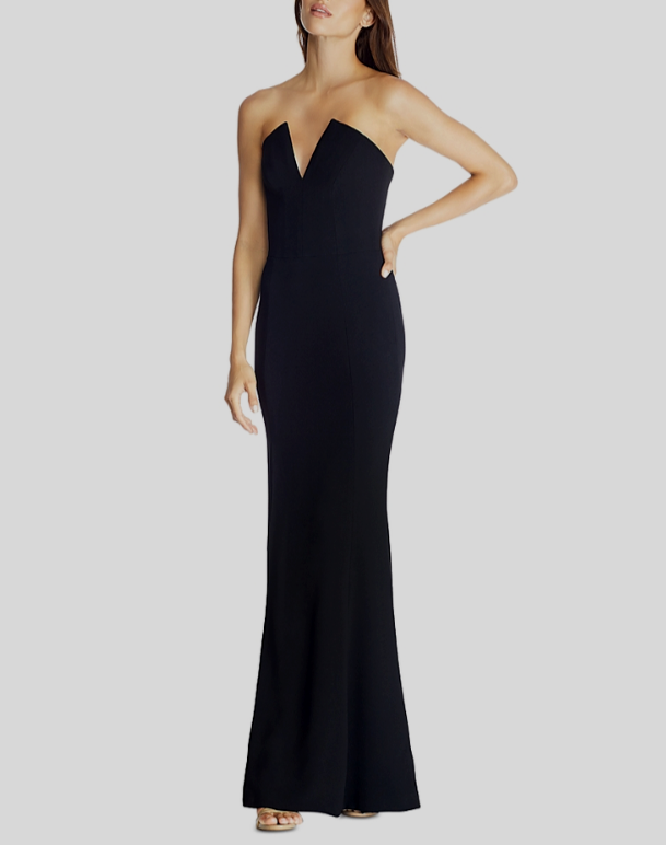 Dress the Population Fernanda V Wire Bodycon Gown MSRP $248