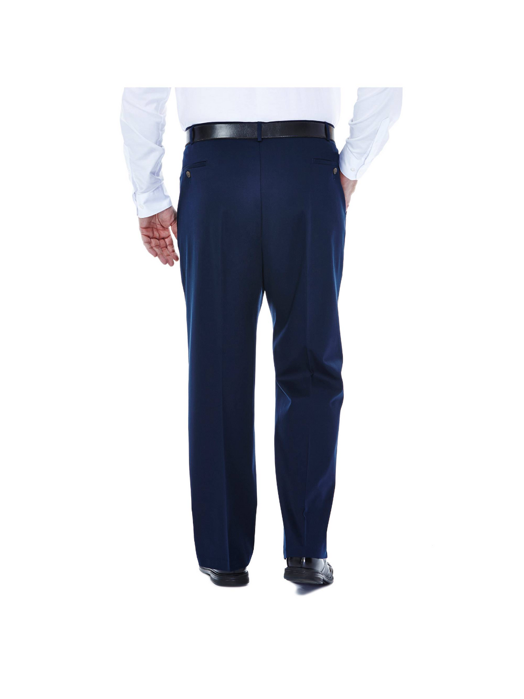 Haggar Men's Big & Tall Premium No Iron Khaki Pleat Pant Classic Fit MSRP $80