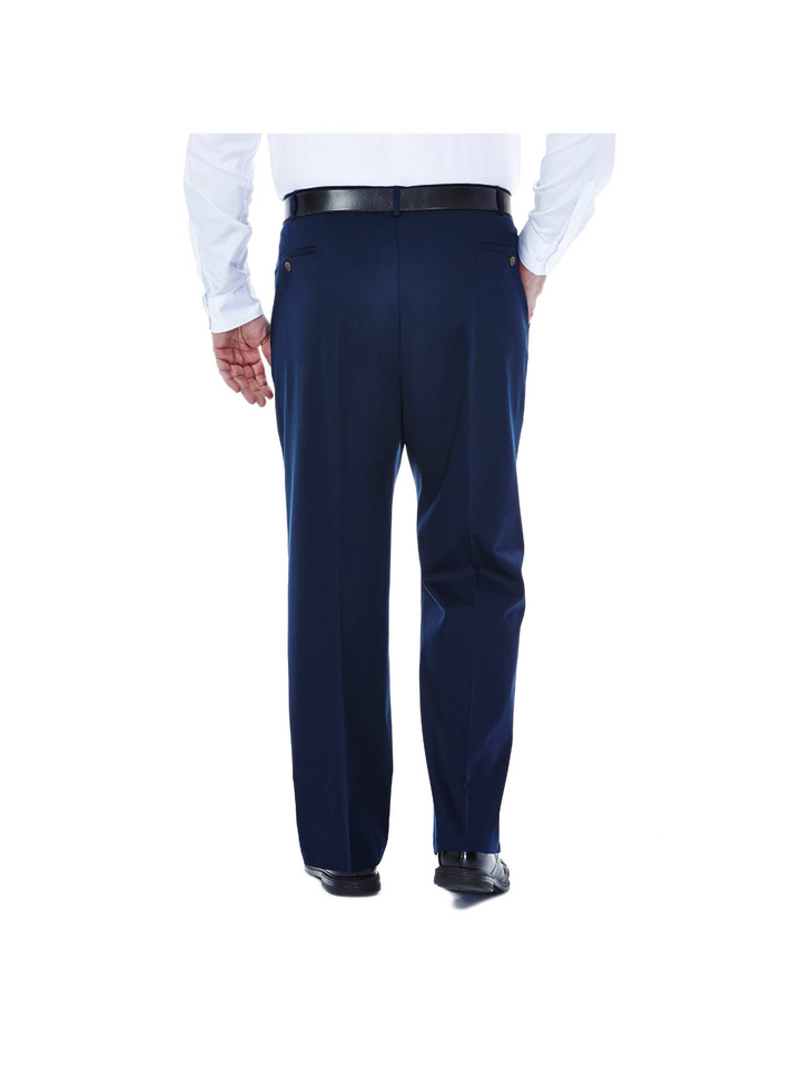 Haggar Men's Big & Tall Premium No Iron Khaki Pleat Pant Classic Fit MSRP $80