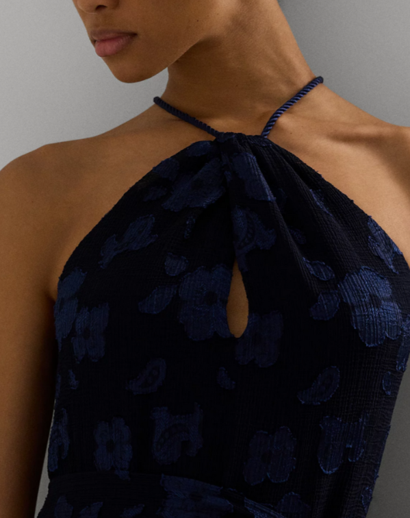 LAUREN Ralph Lauren Tiered Jacquard Gown MSRP $295