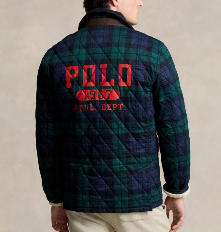 POLO Ralph Lauren Logo Plaid Barn Coat MSRP $498