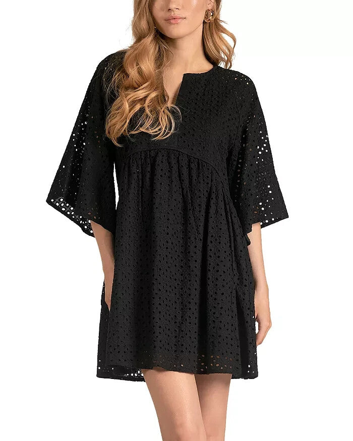 Elan Eyelet Mini Dress MSRP $98 Size L