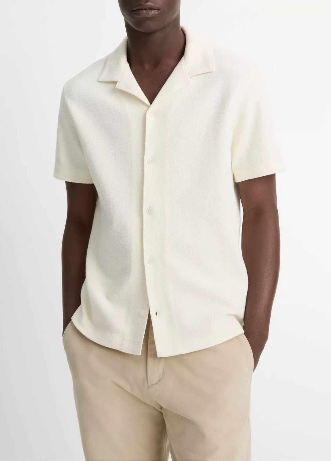 Vince Cotton Bouclé Cabana Shirt MSRP $195