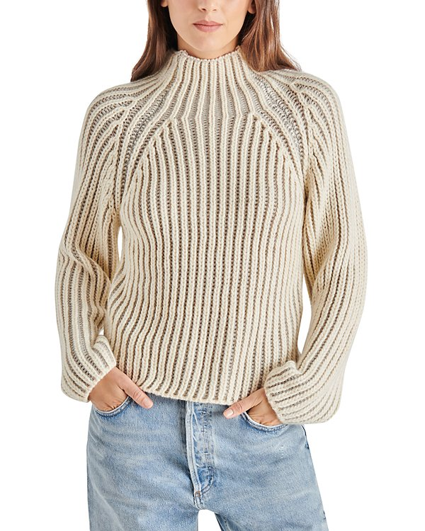 STEVE MADDEN Terra Mock Neck Sweater MSRP $89