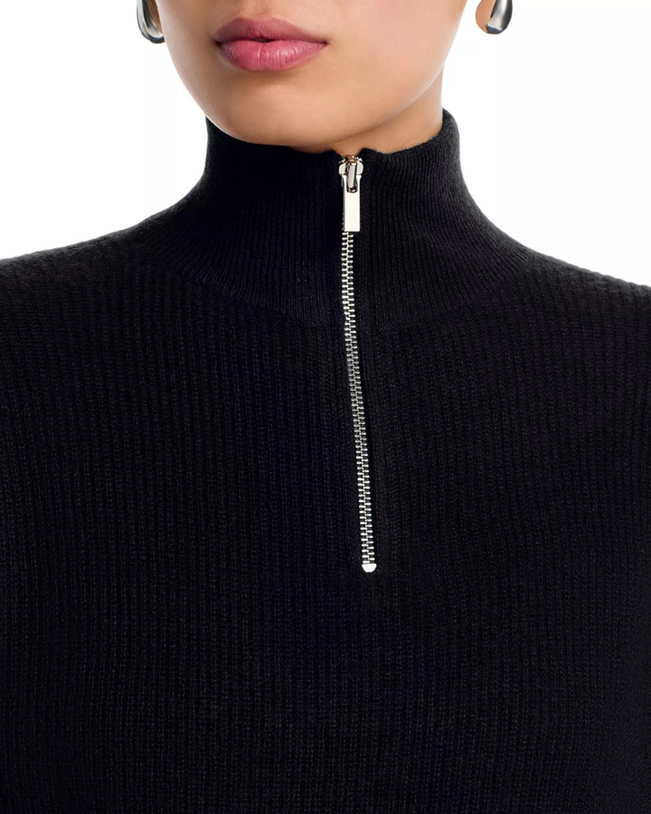 AQUA Cashmere 100% Cashmere Quarter Zip Sweater MSRP $218