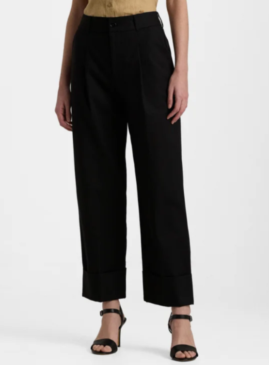 Lauren Ralph Lauren Double-Faced Stretch Cotton Ankle Pants MSRP $145