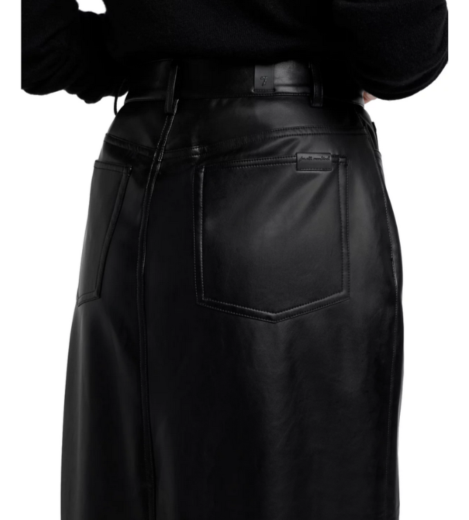 7 For All Mankind Faux Leather Skirt MSRP $218
