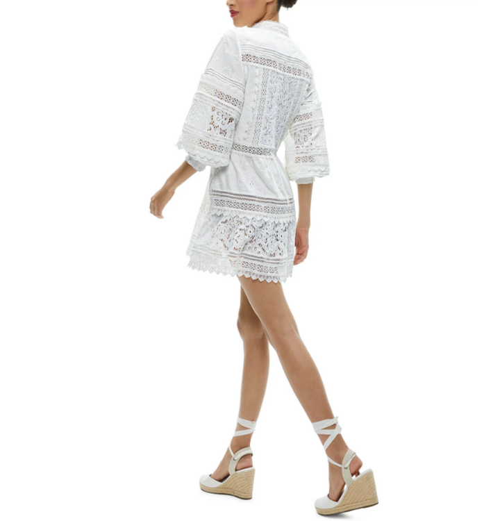 Alice and Olivia Cailin Tiered Tunic Dress MSRP $495