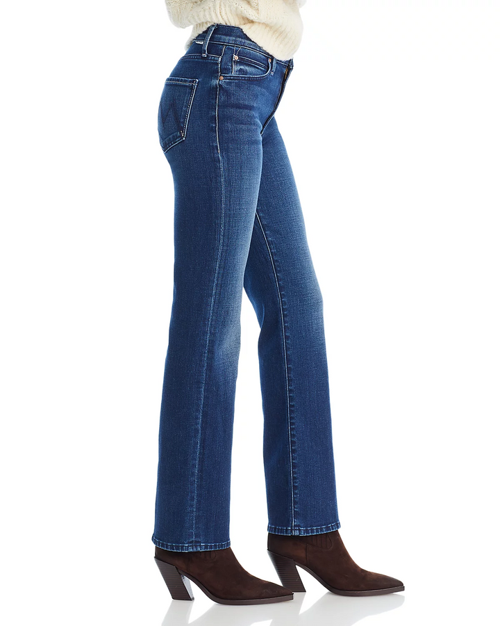 MOTHER The Kick It High Rise Straight Leg Jeans MSRP $328
