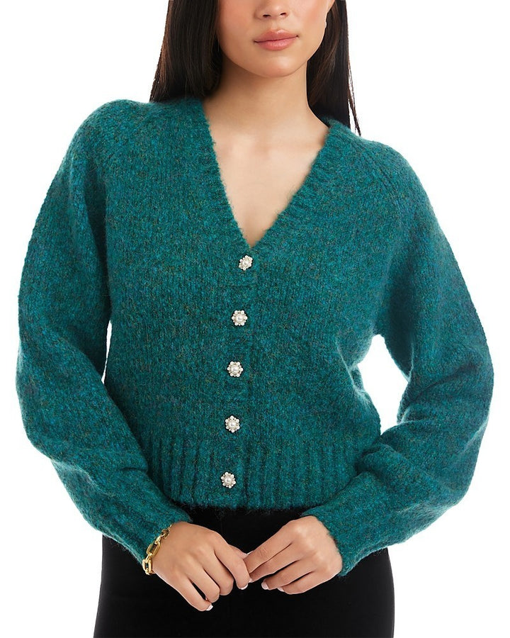 Karen Kane Pearl Button Cardigan Sweater MSRP $138